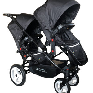 Geschwisterwagen / Zwillingswagen Black Schwarzes Gestell!